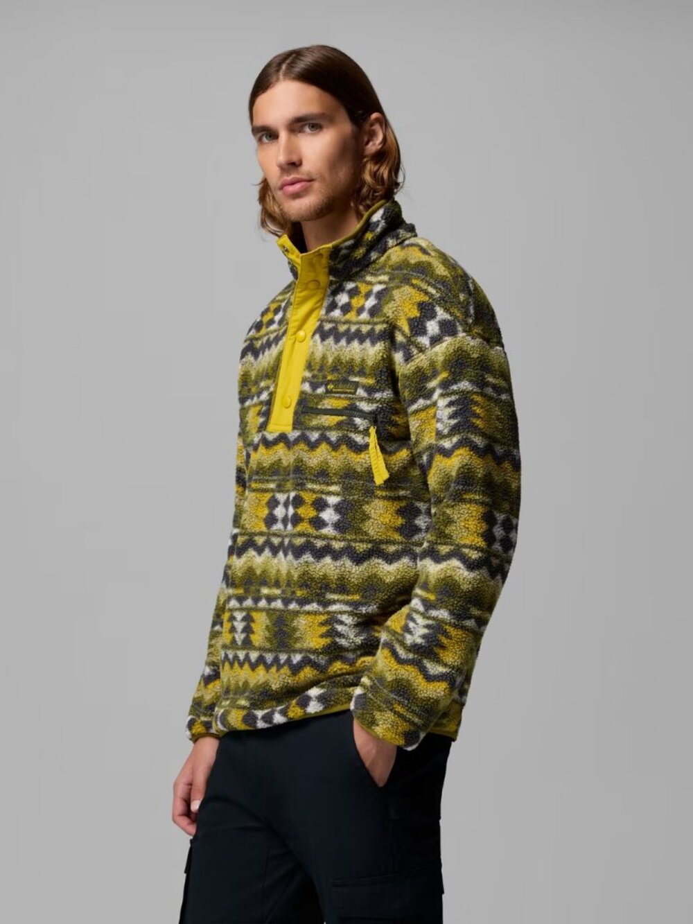 Columbia Men's Helvetia II Printed Half Snap Printed Fleece Pullover S SM Small